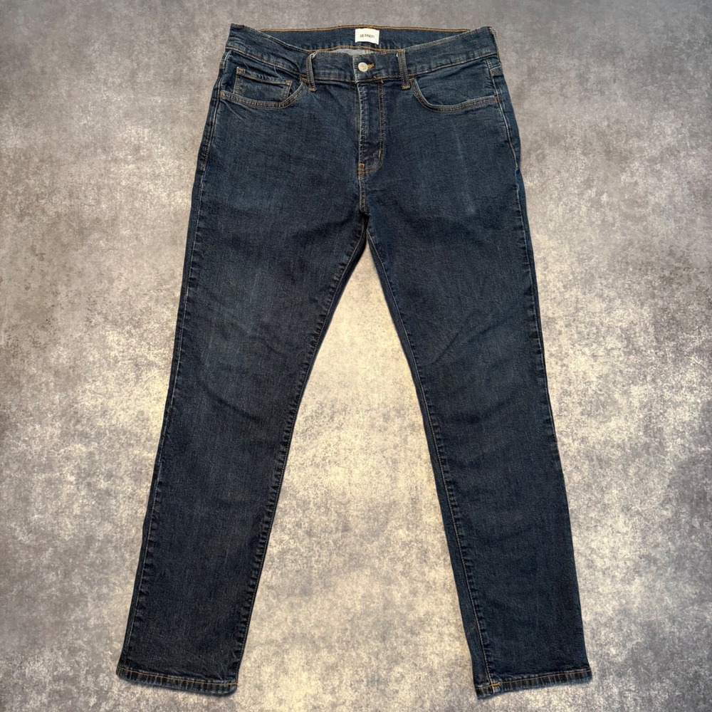 Hudson Jeans Byron Straight Leg Men 36x32 Indigo Rinse Dark Wash Premium Stretch